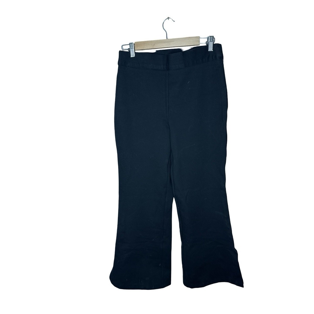 Spanx size large tall‎ black flare leg open leg black pull on pants